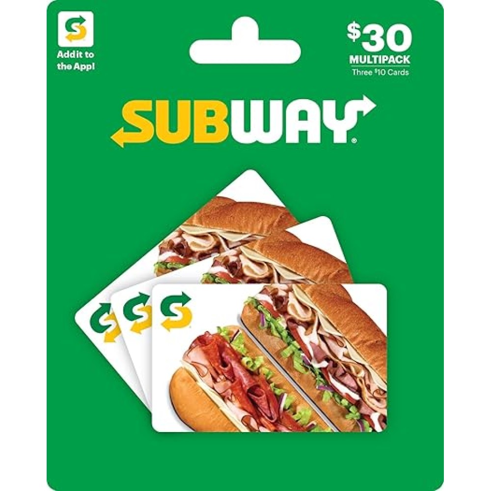 Subway Physical Gift Card