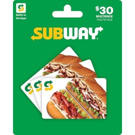 Subway Physical Gift Card