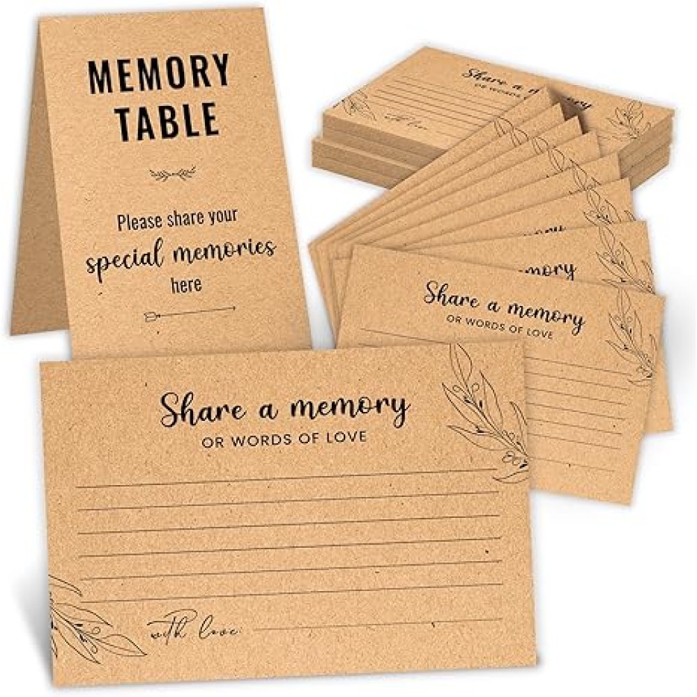 Share A Memory Card For Celebration Of Life Decorations Ideas