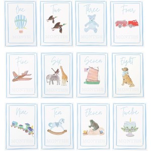 Boy Watercolor Milestone Cards